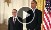 Watch as President Obama awards Axelrod the National Medal of Science