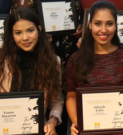Two undergrads receive U-M MLK Spirit Awards