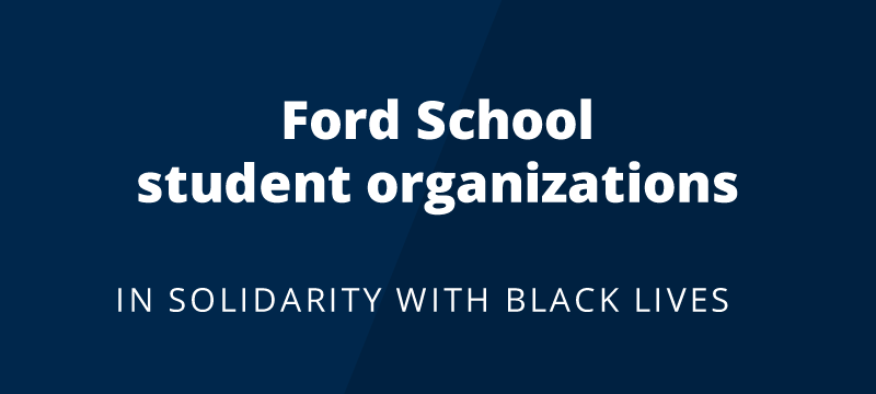 Student Affairs Committee and International Policy Student Association stand in solidarity with Black lives