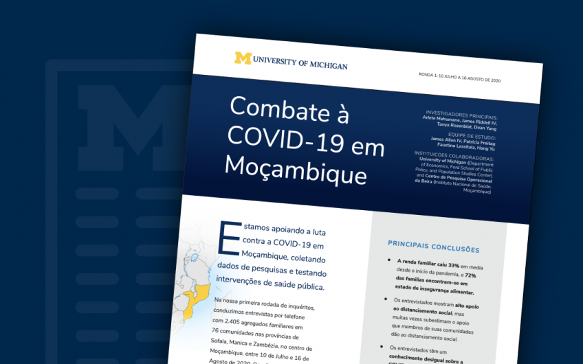 Combatting COVID-19 in Mozambique report cover
