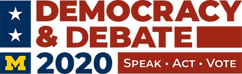 2020 Democracy and Debate logo
