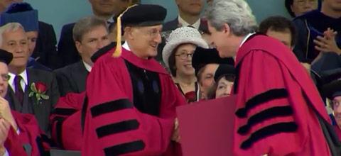 Photo of Robert Axelrod receiving his honorary degree