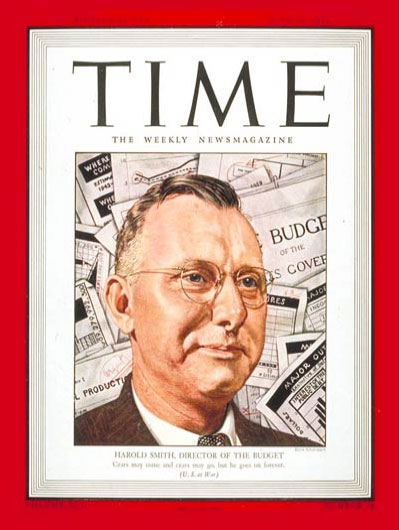 Harold D. Smith on the cover of TIME, June 14, 1943