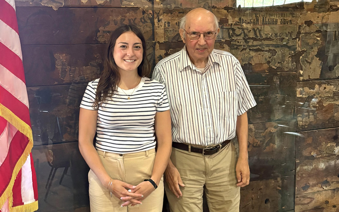 Ava Hoffman with Mayor of Evart, MI