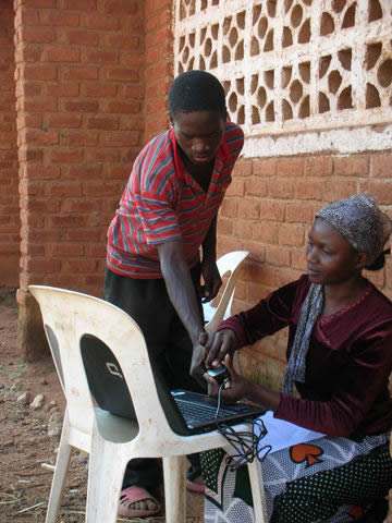 Fingerprinting for microfinance