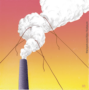Illustration of smokestack