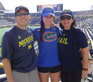 Photo of Jeff Ebihara, his wife, Elizabeth, and their daughter, Sophie