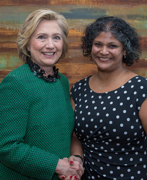 Photo of Hillary Clinton and Bulbul Gupta