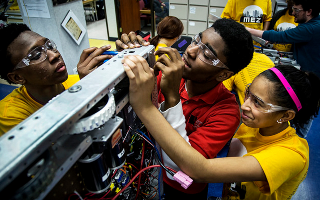 Student participants in the Michigan Engineering Zone