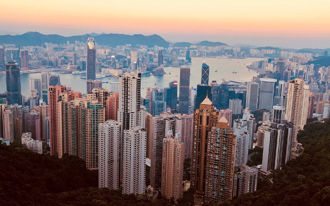 Hong Kong skyline from above