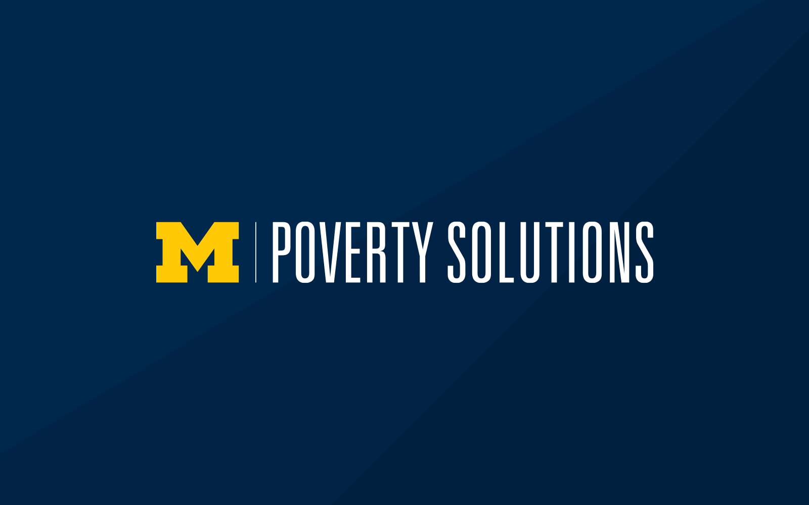 Poverty Solutions informal logo on a blue background