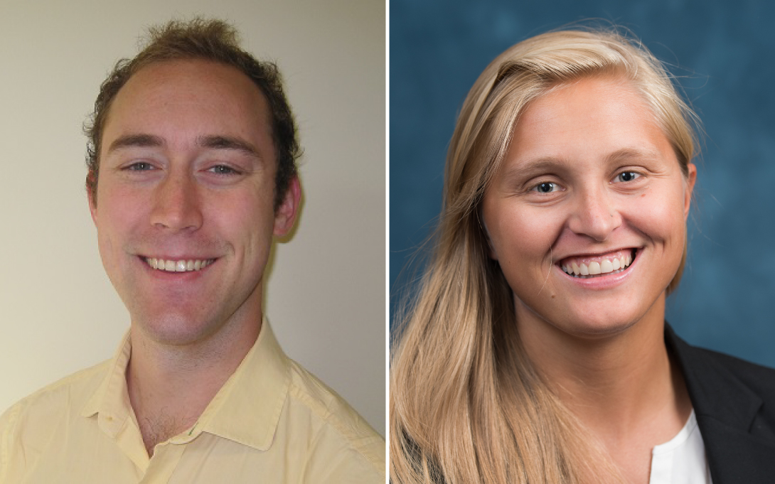 Side-by-side headshots of Ben Eikey (MPP '19) and Chelsea Davis (MPP '19)