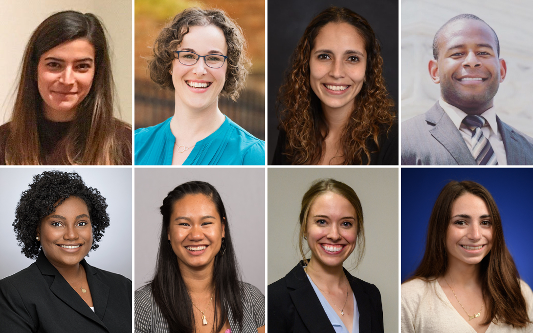 A grid of headshots for Julia Friedman, Naomi Goldberg, Veronica Gonzales Stuva, Trevis Harrold, Cortney Sanders, Ivy Tran, Maggie Barnard, and Julia Kohn