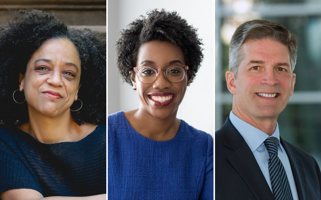 Rebecca Carroll, Congresswoman Lauren Underwood, and Gerry Anderson