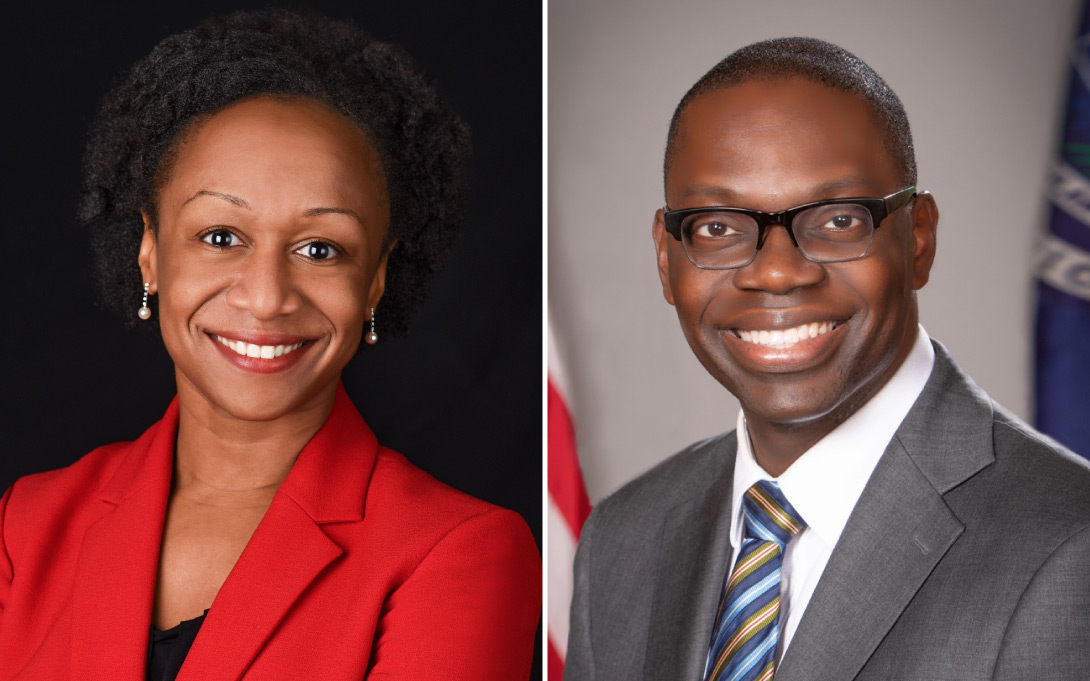 Headshots of Dr. Joneigh Khaldun and Lt. Governor Garlin Gilchrist II