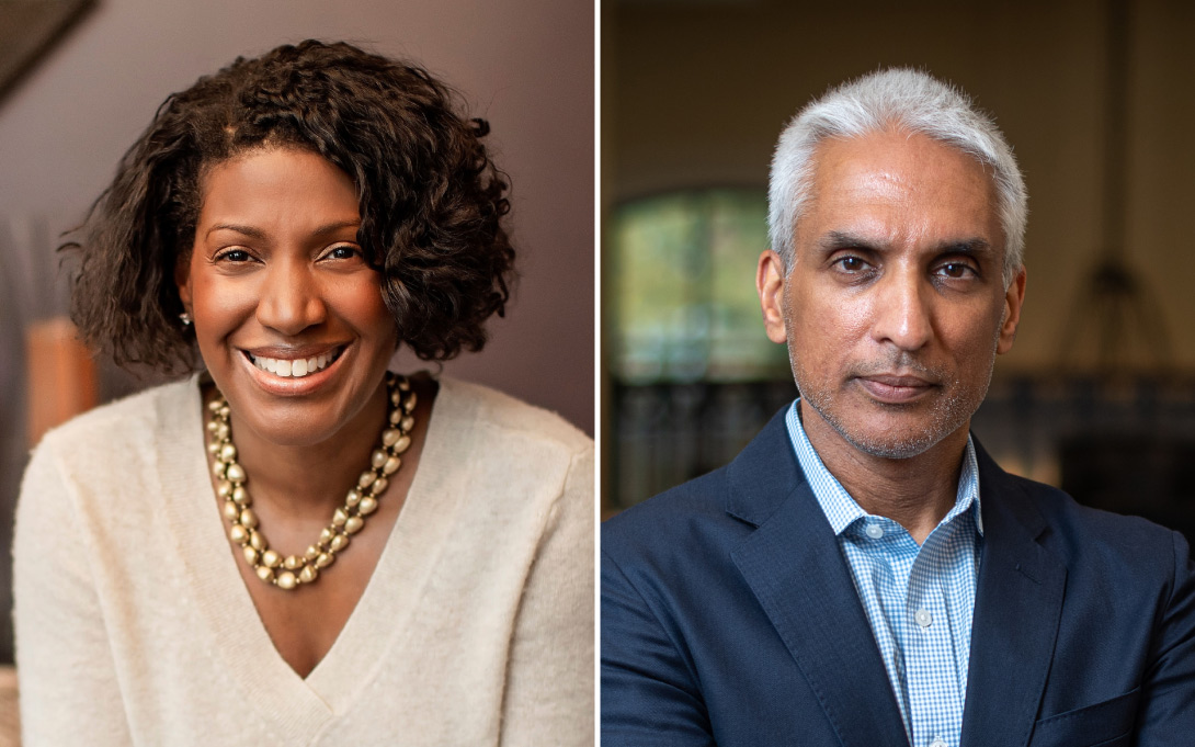 Headshots of Celeste Watkins-Hayes and Javed Ali