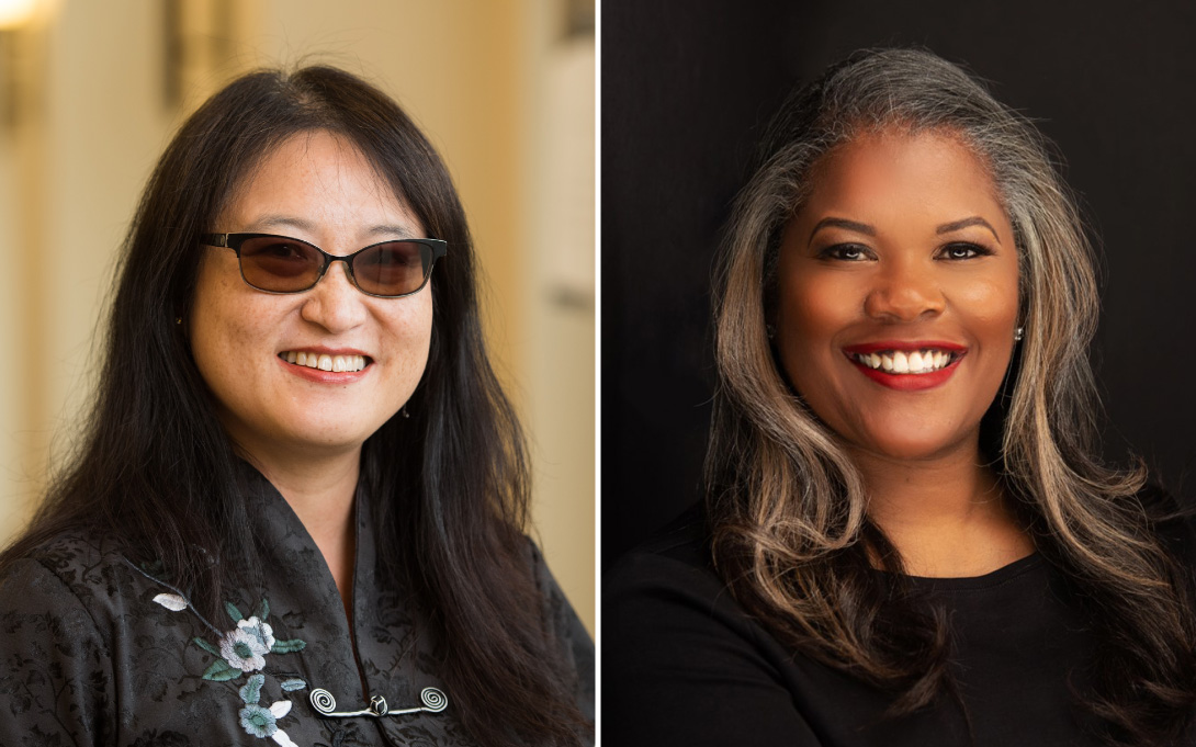 Headshots of Ann Lin and Laurel Beatty Blunt