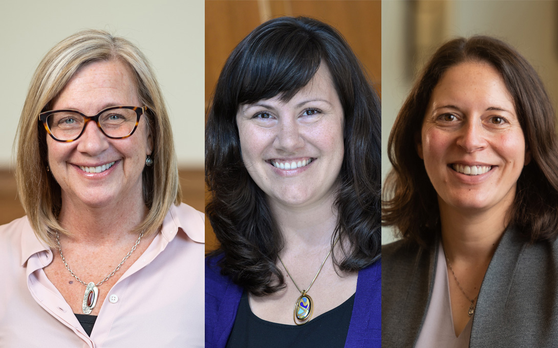 Headshots of Paula Lantz, Katherine Michelmore, Natasha Pilkauskas