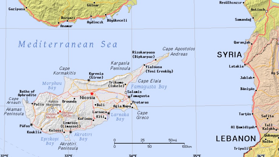 Map of Cyprus