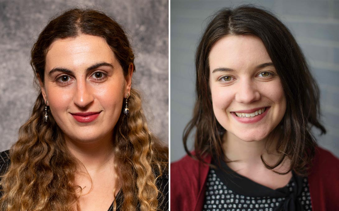 Portraits of Olivia Morris (left) and Jennie Scheerer (right)