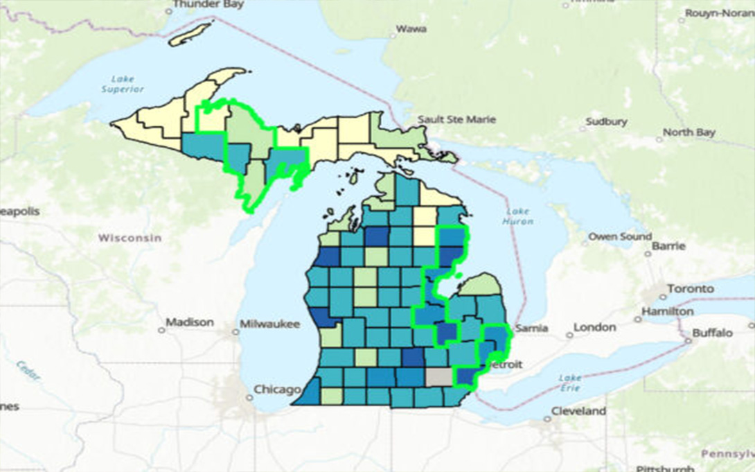 michigan opioid map