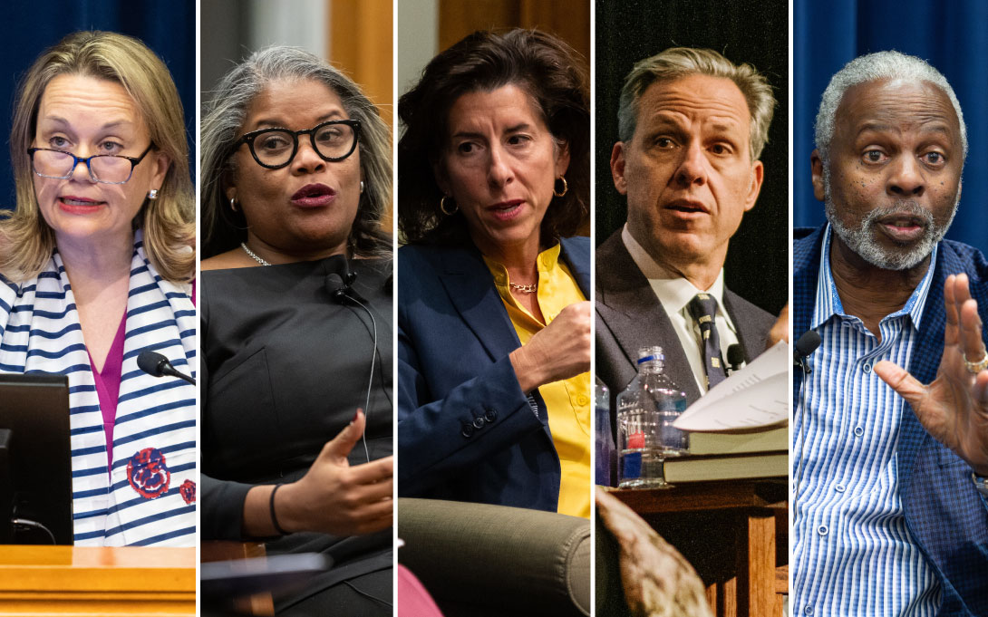 Smith, Beatty Blunt, Raimondo, Tapper, and Harden during their events at the Ford School