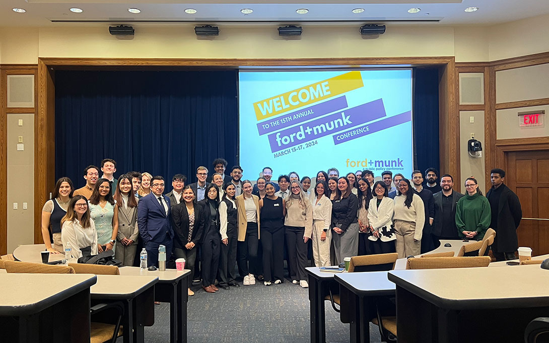 A group of students at the annual Ford+Munk conference