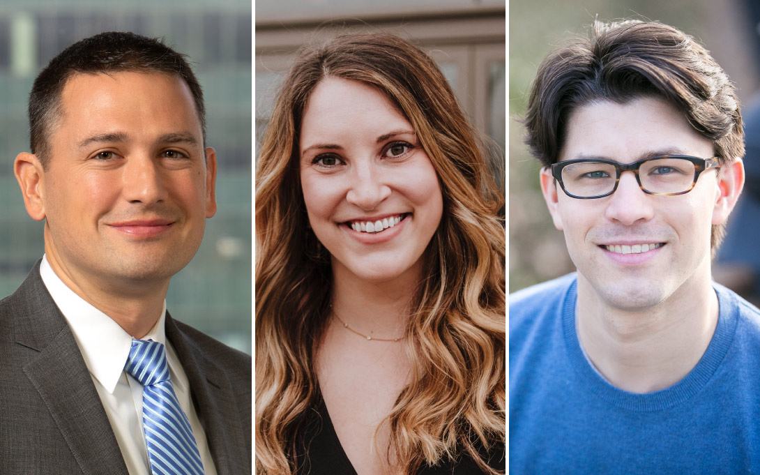 Headshots of Fritz, Zinkel Walters, and Sernick