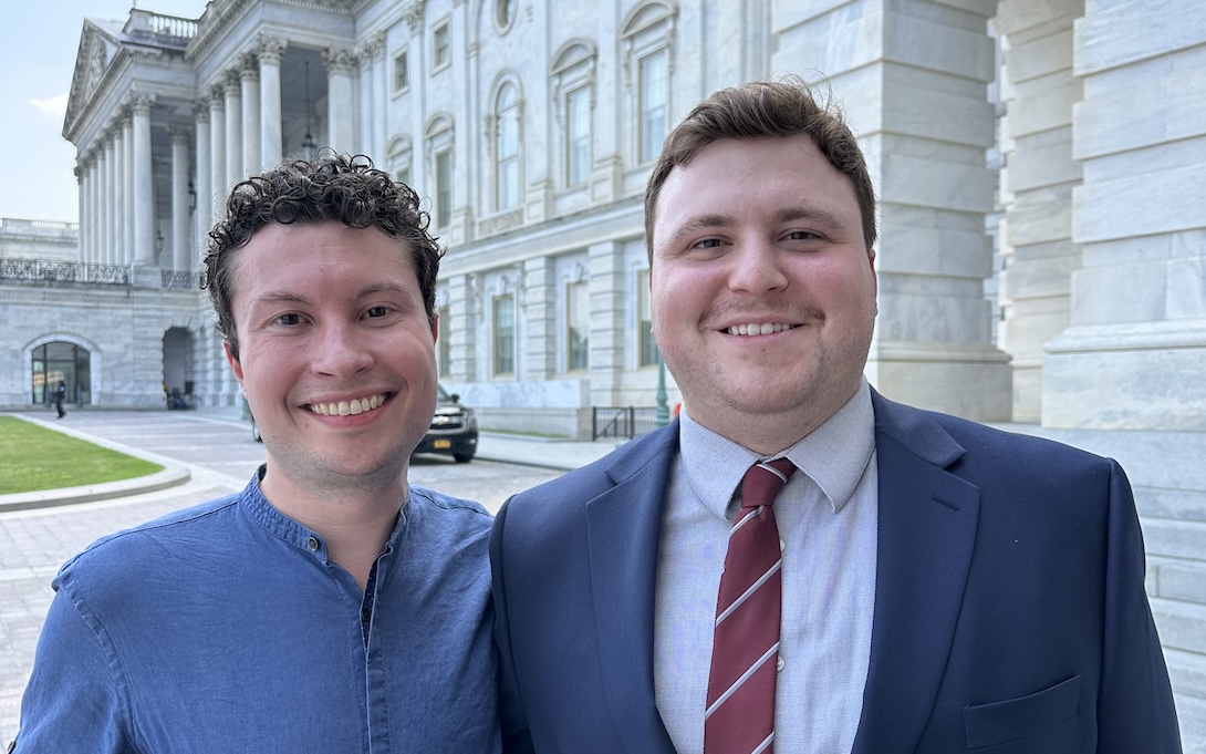 Riecker Fellows Gerardo Mendez Gutierrez and Joseph Mancina in Washington, DC