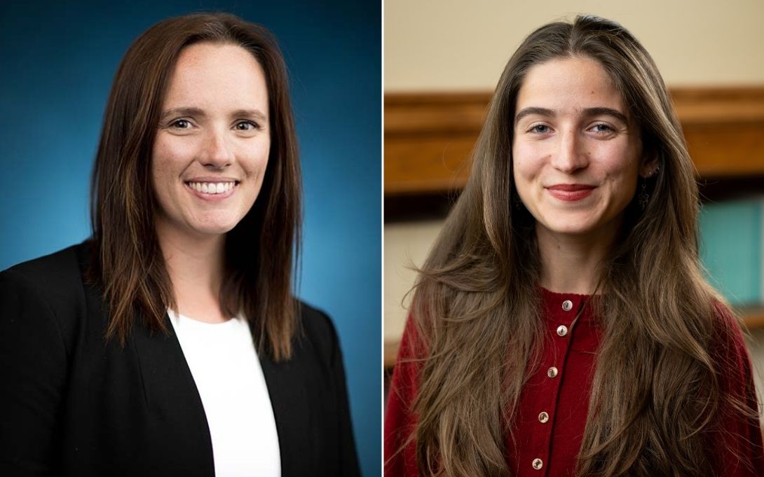 Headshots of Julia Johnson and Hope Wang