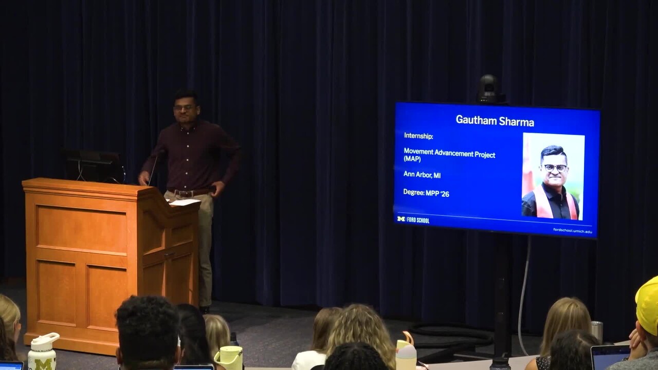 Ford School Policy Pitch Competition: Gautham Sharma