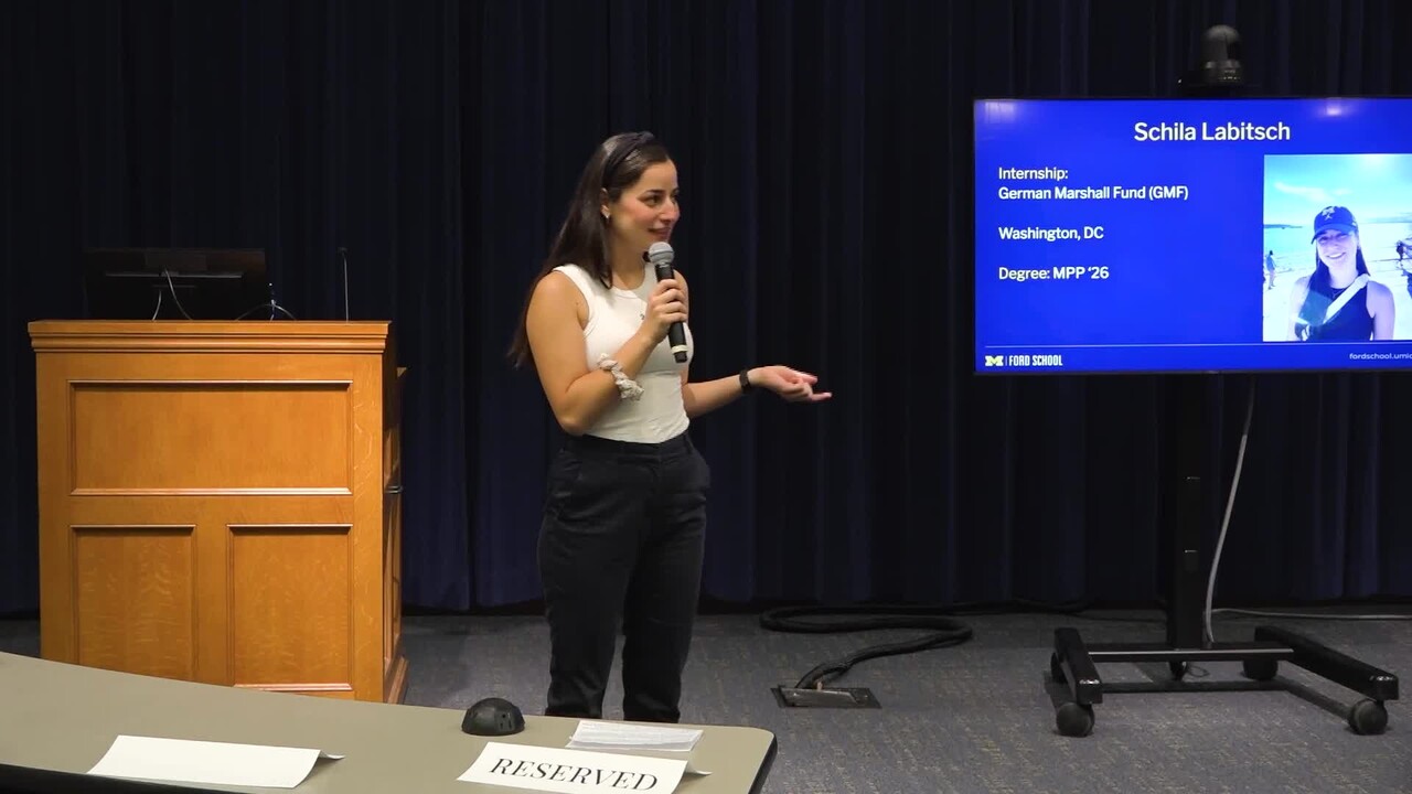 Ford School Policy Pitch Competition: Schila Labitsch