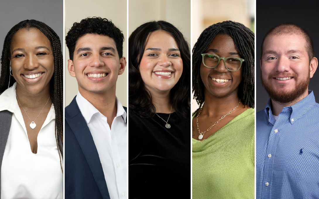 Headshots of Bailey, Camacho-Rivera, Gay, Lundy, and Vazquez