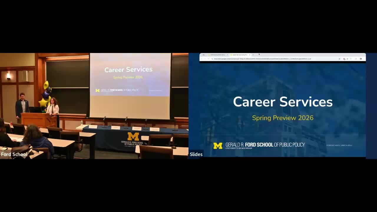 2026 Spring Preview: Career Services panel