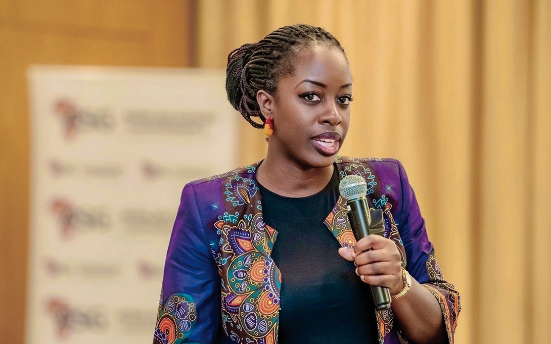 Kamissa Camara speaking at conference