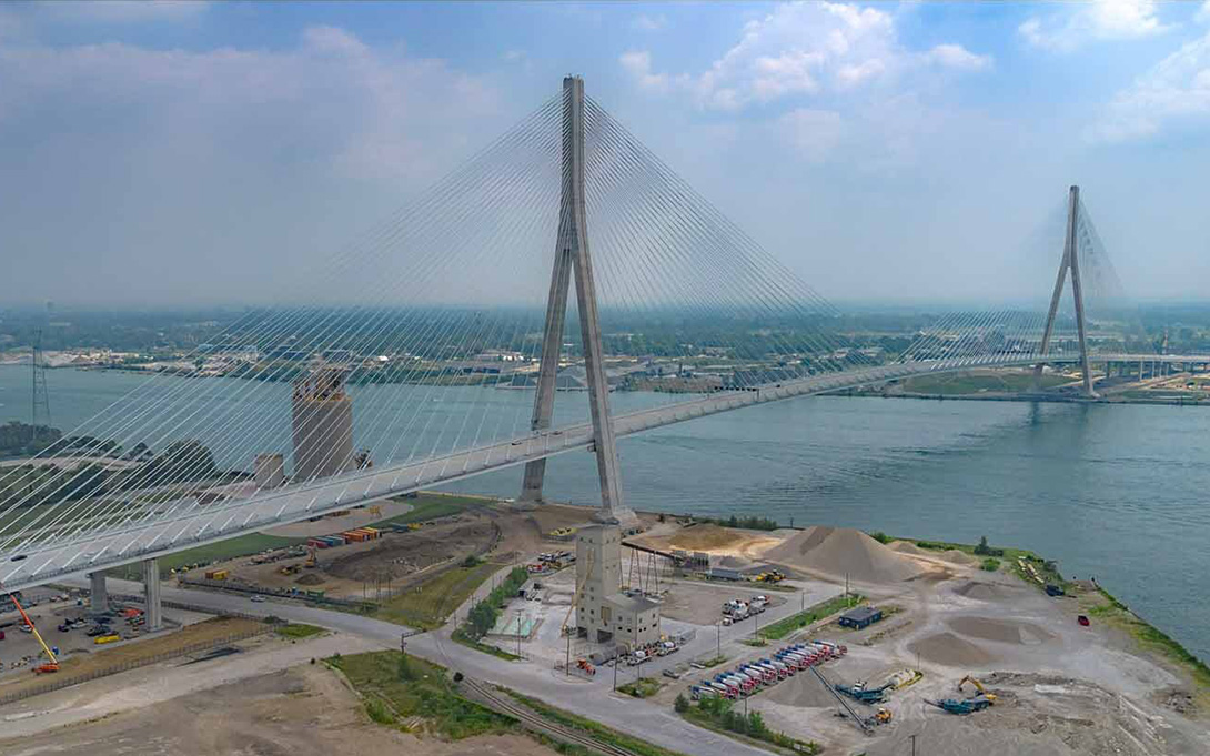 Aerial Image of Gordie Howe Bridge