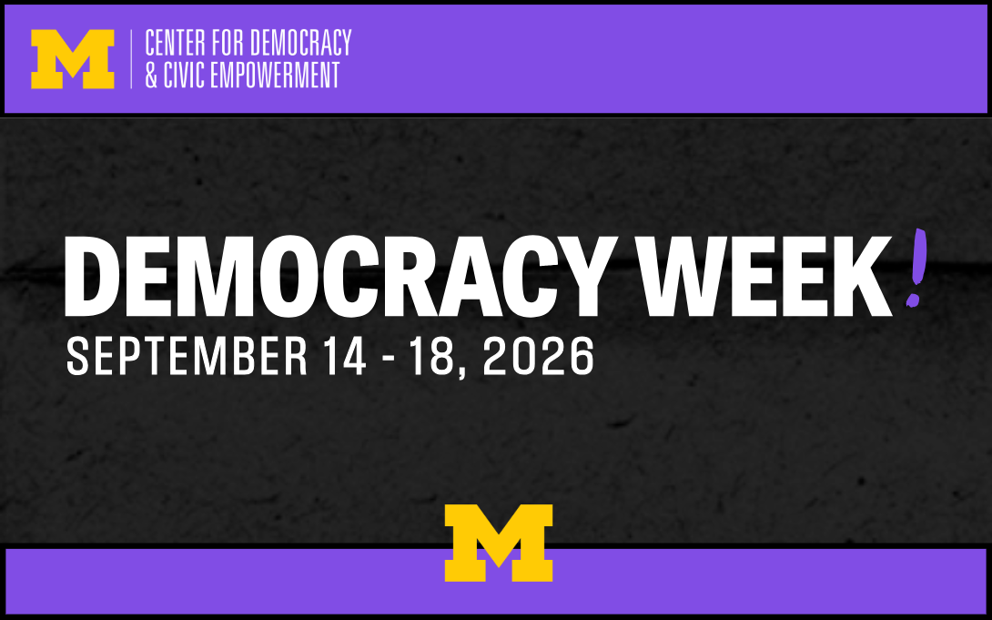 graphic of democracy week dates
