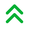 Icon depicting green-colored upward arrows.