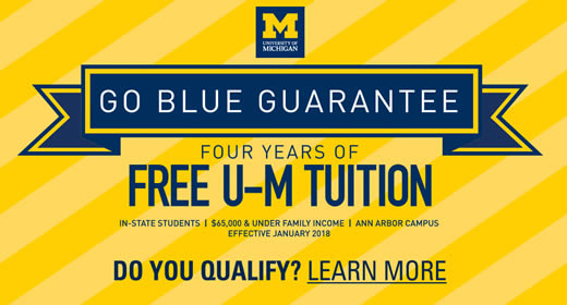 Go Blue Guarantee promotional graphic