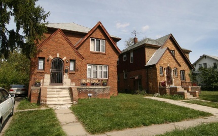 Photo of homes in Detroit's Chaldean Town neighborhood