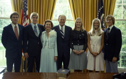 Gerald R. Ford with his family