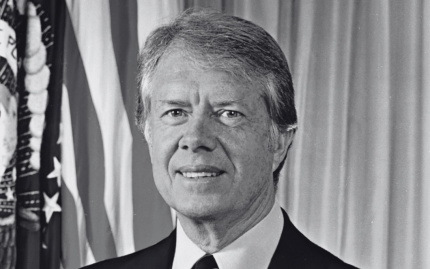 Official Portrait of President Jimmy Carter (May 1, 1978), in black and white