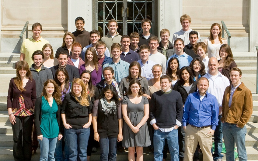 BA class of 2009 group photo in front of Rackham