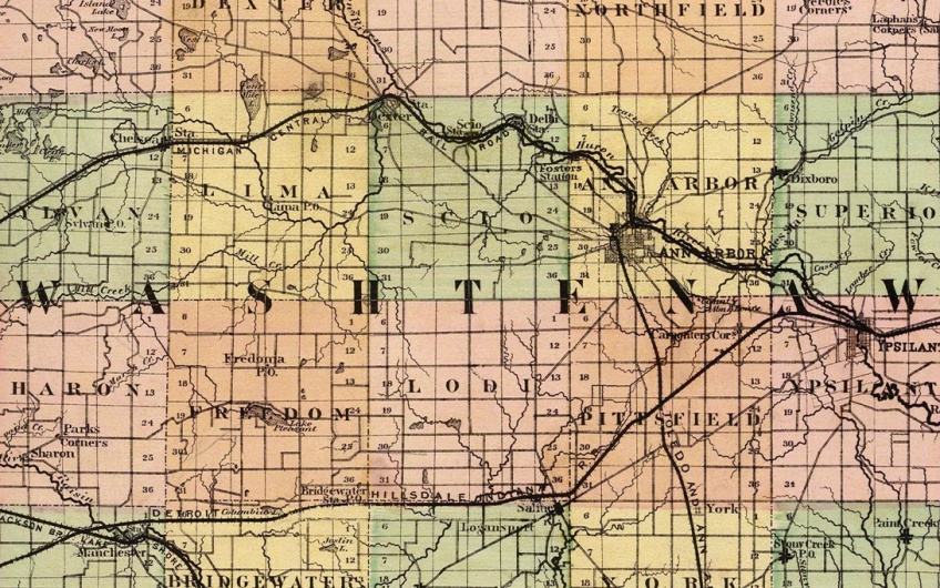 Map of Washtenaw County