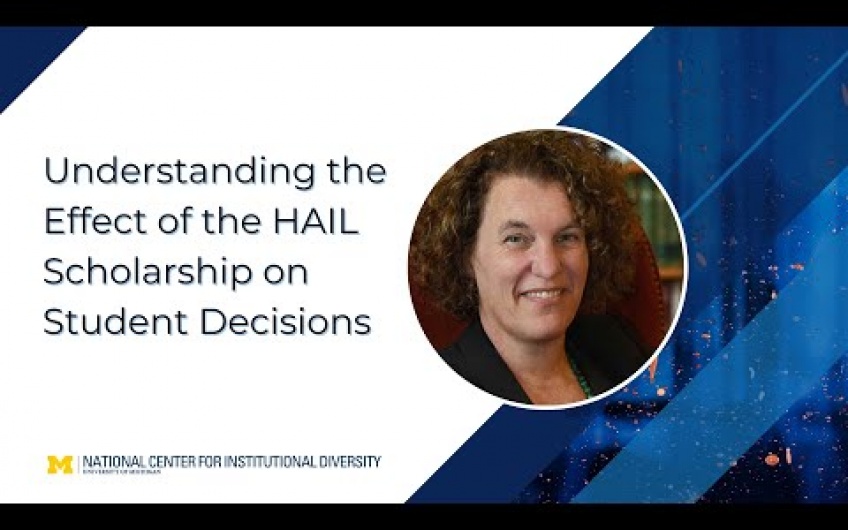 Featured video from Sue Dynarski: Understanding the Effect of the HAIL Scholarship on Student Decisions