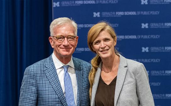 Hank Meijer and Ambassador Samantha Power