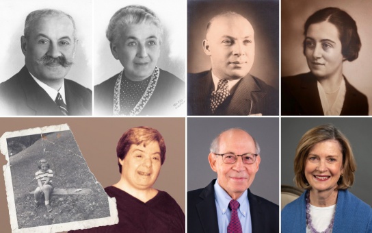 Top row (L-R): Hermann and Amalie Kohn, Karl and Martha Kohn; Bottom row (L-R): Arlene Susan Kohn, Harold Kohn, and Carol Kohn