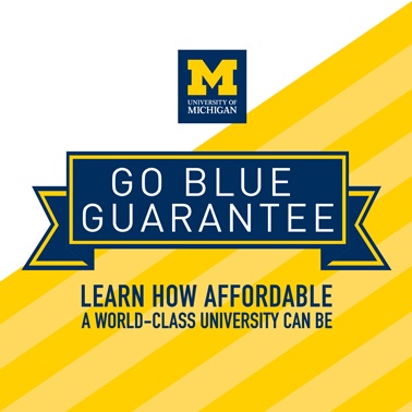 Go Blue Guarantee animated banner
