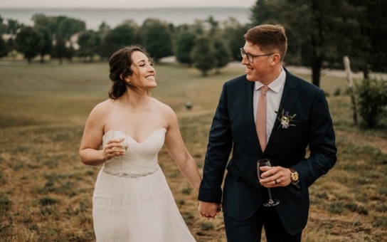 Wedding photo of Emily Futcher and spouse Marshall Howington