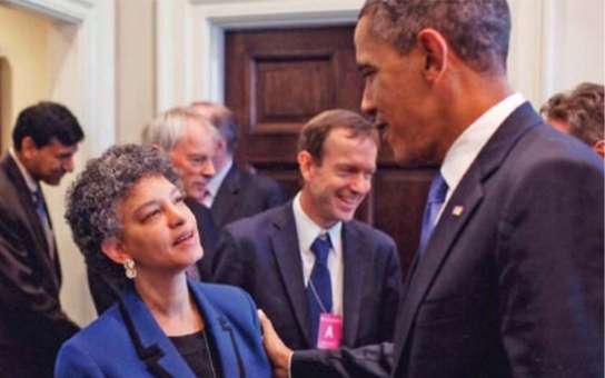 Photo of Barack Obama and Susan Collins